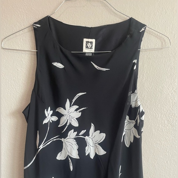 Black floral midi dress - Picture 2 of 6